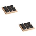 thumbnail image 1 of kurtrusly Wood Earring Card Holder w/ Tray Jewelry Display for Accessory 6 Pair Black 2Set, 1 of 6