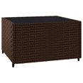 thumbnail image 3 of vidaXL 3 Piece Garden Lounge Set with Cushions Brown Poly Rattan, 3 of 5