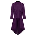 thumbnail image 3 of Vêtements Halloween Smoking Rétro Mi-Long Manteau Punk pour Fêtes et Événements, 3 of 4