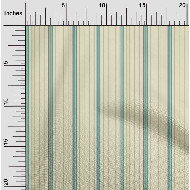 oneOone Silk Tabby Fabric Vertical Stripe Printed Fabric 1 Yard 42 Inch Wide