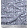 thumbnail image 1 of Soimoi Poly Georgette Fabric Leaves & Magnolia Floral Printed Fabric 1 Yard 52 Inch Wide, 1 of 5