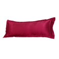 thumbnail image 1 of jifeng Solid Color Luxury Silk Long Pillow Case Cover Red 48x120cm, 1 of 7