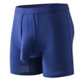 thumbnail image 1 of Men's Dual Pouch Underwear Long Leg Bulge Boxer Briefs Separated Pouch Modal Trunks Incontinence Boxer Brief Underwear for Men, 1 of 2