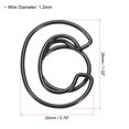 thumbnail image 2 of Unique Bargains Paper Clip Coated Letter C Shape Alphabet Clips Bookmarks, Black, 100 Count, 2 of 6