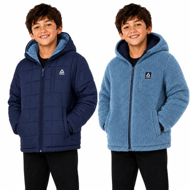 Reebok Boy's Reversible Puffer Jacket, Sizes XS(4/5)-XL(14/16)