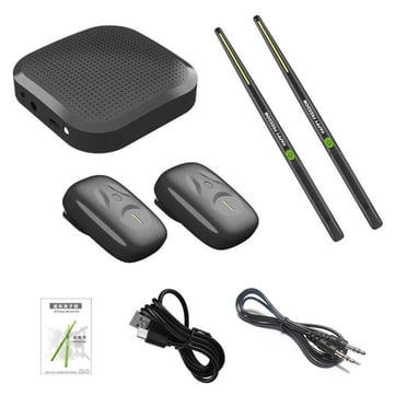 LSLJS Virtual Electronic Drum Set Virtual Drums Set with Drumsticks Pedals Bluetooth and 8 Sounds Sensing Virtual Drum Set Electrics Drumsticks Sticks Event & Party Supplies