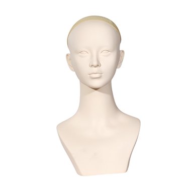 Xuanheng Female Mannequin Head with Shoulder Wig Display Stand Smooth Upper Body Wig Holder for Hat Glasses Shopping Mall Personal Use no makeup