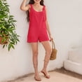thumbnail image 2 of FAOWME Salopette Courte Unie pour Filles Enfants Rouge 11-12 Ans, 2 of 8