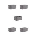 thumbnail image 2 of relayinert Contenant de Rangement pour l'Organisation et Poignée en Corde Robuste Boîte de Rangement Pliable Gris (31*21*13) 5Ensemble, 2 of 6
