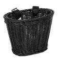 thumbnail image 4 of jinwen Kids Handlebar Bike Basket Imitation Rattan Handmade Basket Simple and Black, 4 of 9