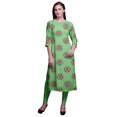 thumbnail image 1 of Bimba Tunique Droite à Manches 3/4, Hauts Imprimés, Kurta, Tenue d'Été pour Femmes, 1 of 6