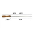 thumbnail image 4 of Brochettes Kebab BBQ en Acier Inoxydable avec Poignées en Bois, Bâtons de Brochettes Plats Réutilisables en Métal avec Pochette de Rangement, 6 Pcs, 4 of 6