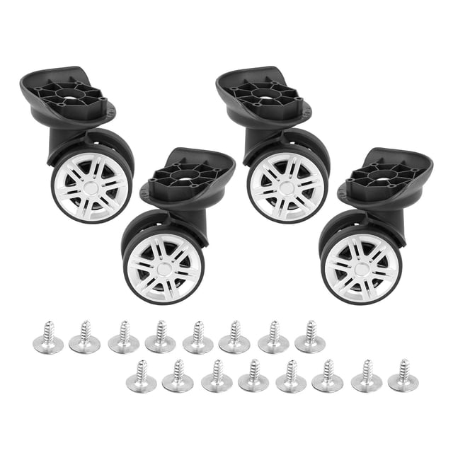 lionlar Roues de Valise Silencieuses Omnidirectionnelles Gauche & Droite Noir 4 Pcs Sans Frein