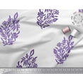 thumbnail image 3 of Soimoi Modal Satin Fabric Leaves & Floral Block Print Sewing Fabric Yard 42 Inch Wide, 3 of 3