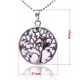 thumbnail image 3 of Colliers & Pendentifs Arbre de Vie Creux Argent Ancien Rond Femmes Hommes, 3 of 6
