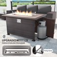 thumbnail image 4 of Kullavik 7 Pieces Outdoor Patio Furniture Set with 43" Gas Propane Fire Pit Table PE Wicker Rattan Sectional Sofa Patio Conversation Sets,Grey, 4 of 9