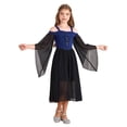 thumbnail image 1 of Yartina Girls Medieval Renaissance Princess Dresses Cold Shoulder Long Sleeve Gothic Victorian Dress Royal Blue 14, 1 of 6