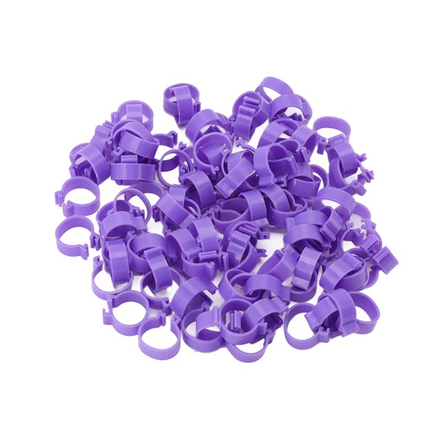Poultry Foot Ring, Chicken Foot Ring Wear Resistant Writing Marker Easy To Clean For Pasture Purple 18mm/0.71in