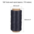 thumbnail image 2 of Unique Bargains 186 Yards 210D/1mm Leather Sewing Thread Polyester Waxed Cord, Charcoal, 2 of 5