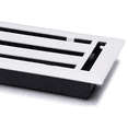 thumbnail image 4 of Housse d'Aération en Acier 4"x10 Pouces Tout en Métal Moderne pour Registre de Plancher par Caststo, Modèle - SM Express (Blanc), 4 of 6