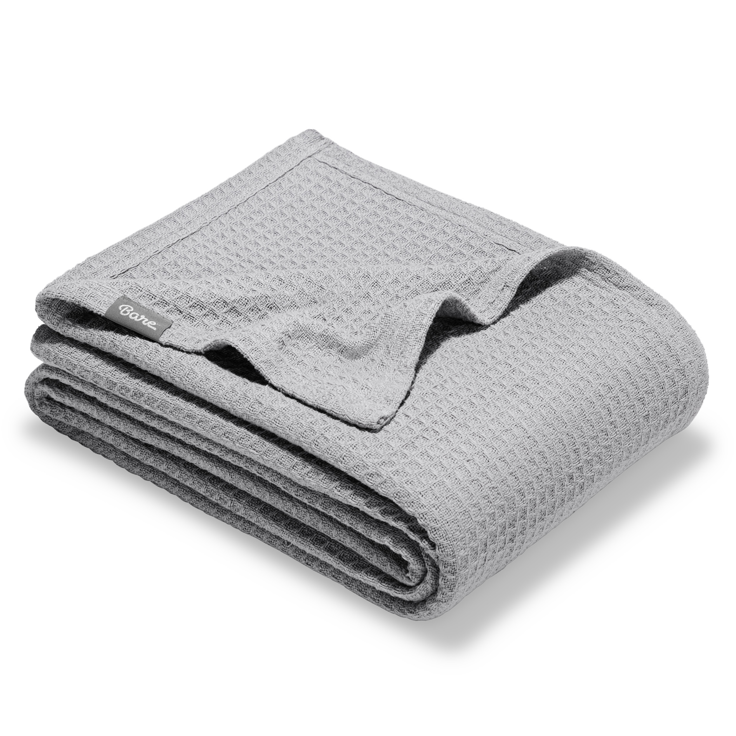 Bare Home Waffle Blanket - 100% Cotton - Lightweight & Breathable
