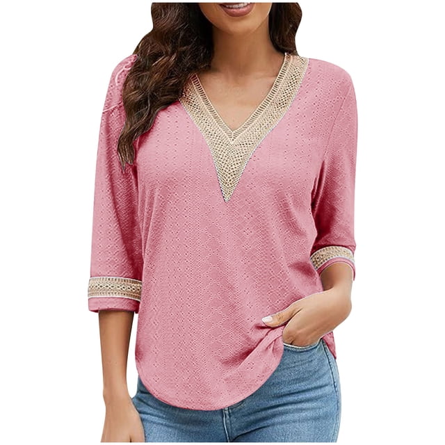 HVOBTTY Chemises Confortables à Manches Longues pour Femmes, Veste de Complet Décontractée Unie pour Femmes Rose, P