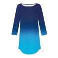 thumbnail image 3 of Birdeem Womens Fashion 3/4 Sleeve Round Neck Loose Tops Blouse, 3 of 9