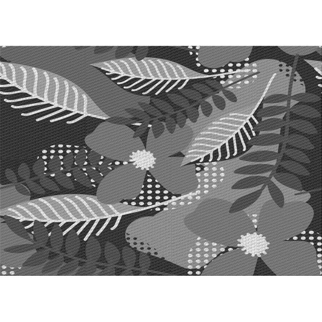 Ahgly Company Machine Washable Indoor Rectangle Transitional Black Area Rugs, 2' x 3'