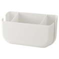 thumbnail image 2 of 2PC Spoon And Lid Rest Wall Mounted Storage Box With Hook Mobile Phone Holder Mobile Phone Charging Station Remote Control Storage Box Self Adhesive Double Sided Tape Fixed Position White, 2 of 3