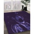thumbnail image 3 of Ahgly Company Tapis d'Intérieur Lavable en Machine Carré Transitionnel Violet Rebecca, 3 Pieds Carré, 3 of 7