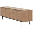 thumbnail image 2 of Nexera Hamilton 70 inch TV Stand with 4 Storage Cabinets, Light Walnut, 2 of 6