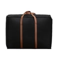 thumbnail image 2 of Sac De Voyage Pliable,Grande Capacité,Valise Non Tissée,Fermeture Éclair,Rangement De Voyage,Sac De Sport Pliable,Sac À Main,Déménagement,Facile À Transporter,PENDANE,Black, 2 of 9