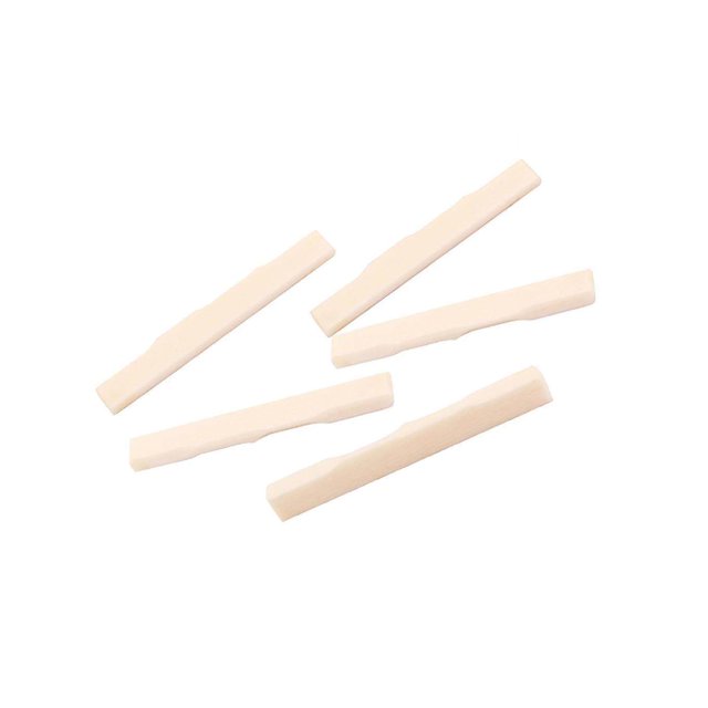 Qualitchoice 5pcs Ukulele Bone Bridge Saddles for Ukulele Musical Gift Ukulele Guitar 4 String Guitar Parts