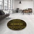 thumbnail image 4 of Ahgly Company Tapis d'Intérieur Lavable à la Machine, Carré, Transitionnel, Noir Nuit, Tapis de Zone, 3 Pieds Carré, 4 of 7