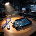 thumbnail image 3 of MEGA2560 R3 Development Board with CH340G Microcontroller, 6V-12V Input, Open Source Compatible with IDE for Arduino Projects, Includes USB Cable, Blue, 3 of 4