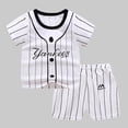 thumbnail image 1 of LSLJS Toddler Boy Summer Outfits Cartoon Print Pattern Short Sleeve Shirts & Casual Shorts Boys Clothes Set, 1 of 3