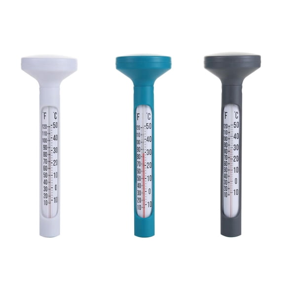 Thermomètre de piscine flottant Mainstays en sachet bleu sarcelle, gris et blanc - Analogique