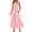 Pink, variant on Lenpel Women's Summer Dresses Mesh Spaghetti Strap Tie Shoulder Square Neck Pleated Tiered Midi Dress Flowy Casual Dresses