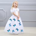 thumbnail image 3 of Girls Princess Dress with Butterflies 5 Layers Fancy Dress Up Costume, 3 of 6