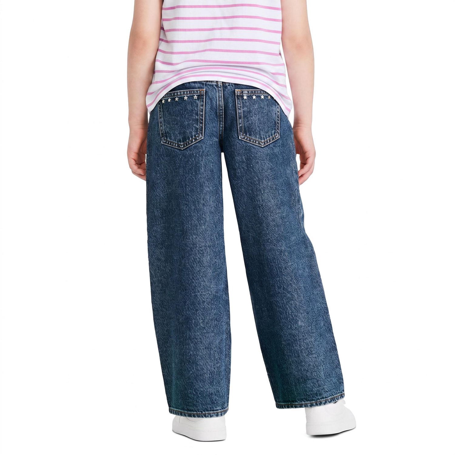 George Girls' Studded Wide Leg Jean