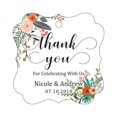 thumbnail image 1 of Darling Souvenir Custom Names Thank You For Celebrating With Us Wedding Hang Tags Personalized Party Tags-Floral White-50 Tags, 1 of 1