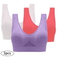 thumbnail image 2 of AherBiu 3pc Plus Size Sports Bras for Women High Support Wireless Workout Bras Full Coverage Push up Yoga Running Bralettes, 2 of 7