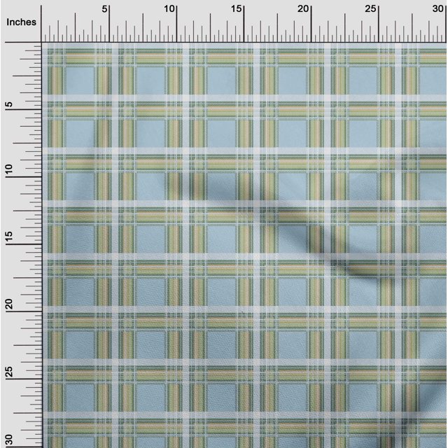 oneOone Viscose Jersey Fabric Tartan Check Print Fabric BTY 60 Inch Wide