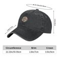 thumbnail image 4 of ZICANCN Casquette de Baseball Ajustable à Motif Arc-en-Ciel Abstrait pour Femmes, Chapeaux pour Hommes Adulte en Denim de Coton Lavé Casquettes de Baseball Mode Noir, 4 of 6