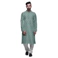 thumbnail image 1 of Atasi Kurta Pyjama de Fête pour Hommes, Col Mandarin, Ensemble Ethnique Imprimé Kurta, 1 of 5