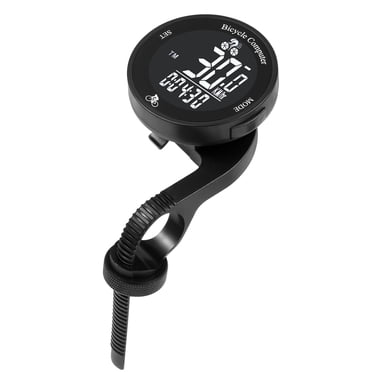 Graflsoa Compteur de Vélo Rond Sans Fil avec Rétroéclairage - Écran Noir et Blanc, Suivi de Vitesse, Odomètre, Démarrage/arrêt Automatique, Compteur de Calories, Mémoire de Température, Moniteur de Données de Cyclisme pour Passionnés