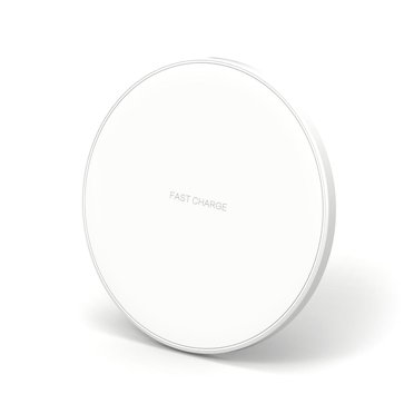 Mistaha Chargeur Sans Fil Portable en Alliage d'Aluminium Ultra Mince de Forme Ronde, Norme Qi, 10 W, Base de Charge Rapide