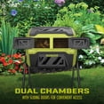 thumbnail image 5 of Sun Joe SJ-CMPS1 All-Season Outdoor Tumbling Composter | Dual Sliding Chamber | 42-Gallon | 2-10 Weeks | BPA-Free Material, 5 of 5