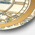 thumbnail image 3 of Designart 'Fleur de Lis Or Couronne Glam Horloge Murale, 3 of 4