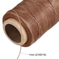 thumbnail image 4 of Unique Bargains 186 Yards 210D/1mm Leather Sewing Thread Polyester Waxed Cord, Chocolate, 4 of 5